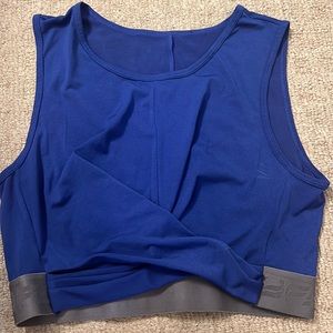 Purple cropped workout tank